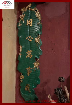 Liễn thờ chữ Hòa khí nhất gia lạc- Đồng tâm vạn sự thành